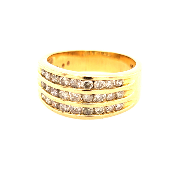 Pre Owned 18ct Diamond Set Band Ring ZU292